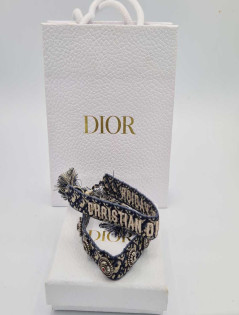 Bracelets DIOR oblique en coton bleu oblique