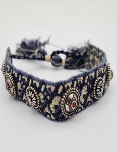 Bracelets DIOR oblique en coton bleu oblique