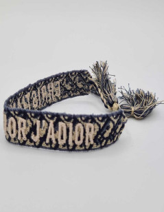 Bracelets DIOR oblique en coton bleu oblique