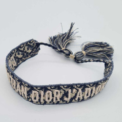 Set Bracelets DIOR j'Adior en cton oblique bleu marine