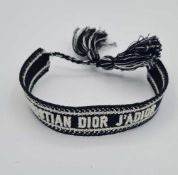 Set Bracelets DIOR j'Adior en cton oblique bleu marine