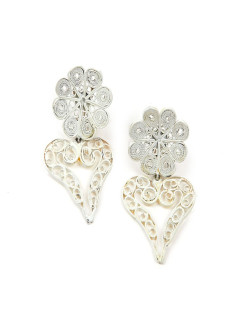 GOOSSENS heart pendant clip-on earrings