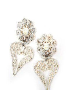 GOOSSENS heart pendant clip-on earrings