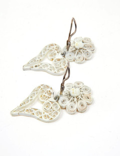 GOOSSENS heart pendant clip-on earrings