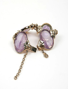 GOOSSENS amethyst rock crystal bracelet