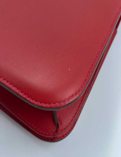 HERMES Constance Bag in Rouge Casaque Swift Leather