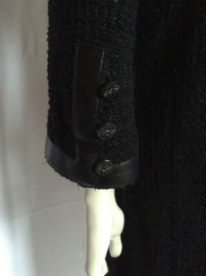 Manteau CHANEL finition cuir