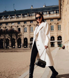 Manteau CHANEL laine blanc