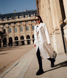 Manteau CHANEL laine blanc