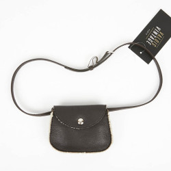 HERMES Vintage Belt Bag in Brown Shearling 