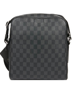 Sac messenger LOUIS VUITTON toile enduite Damier Graphite