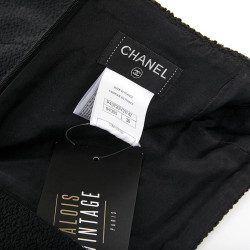 Jupe CHANEL T 36 en tweed noir