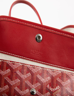 Sac Saint Louis GOYARD PM en toile enduite  rouge