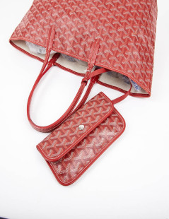 Sac Saint Louis GOYARD PM en toile enduite  rouge