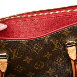 Sac LOUIS VUITTON Pallas MM Monogram et cuir rouge