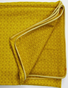 Plaid HERMES jaune jacquard H