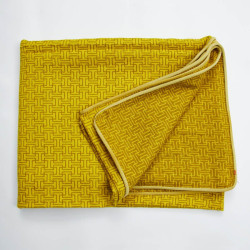 Plaid HERMES jaune jacquard H