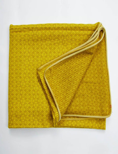 Plaid HERMES jaune jacquard H