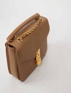 Sac Celine en cuir d'agneau beige