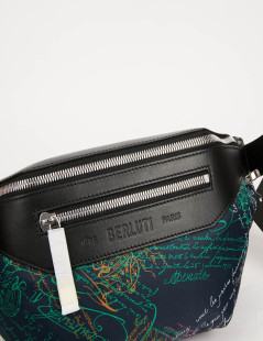 BERLUTI leather and canvas Complice fanny-pack 