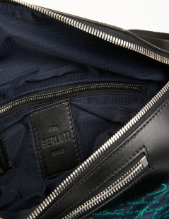 BERLUTI leather and canvas Complice fanny-pack 