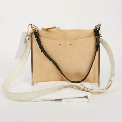 CHLOE Roy bag in Beige Suede and Leather