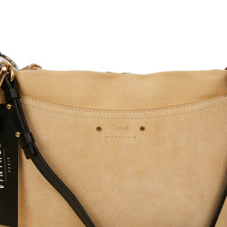 CHLOE Roy bag in Beige Suede and Leather