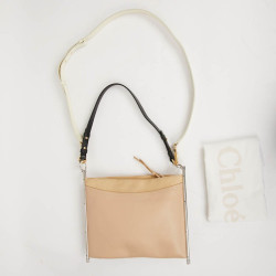 CHLOE Roy bag in Beige Suede and Leather