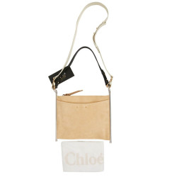 CHLOE Roy bag in Beige Suede and Leather