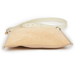 CHLOE Roy bag in Beige Suede and Leather