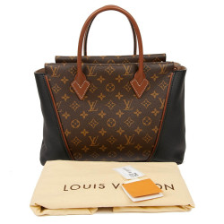 Sac LOUIS VUITTON Tote W PM Monogram et cuir noir