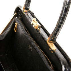 MORABITO Black crocodile vintage handbag