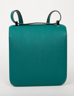 HERMES Constance Elan Bag in Malachite Green Epsom Leather