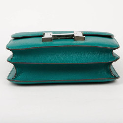 Sac HERMES Constance Elan cuir Epsom Malachite