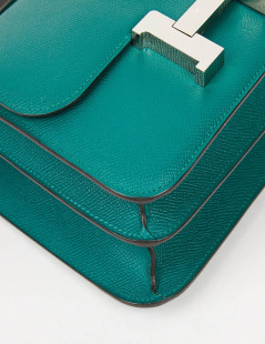 HERMES Constance Elan Bag in Malachite Green Epsom Leather