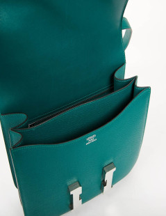 HERMES Constance Elan Bag in Malachite Green Epsom Leather