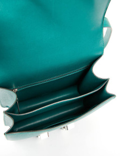 HERMES Constance Elan Bag in Malachite Green Epsom Leather