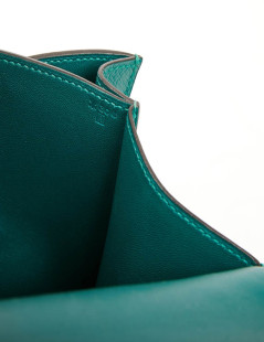 HERMES Constance Elan Bag in Malachite Green Epsom Leather