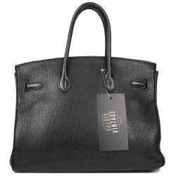 HERMES Birkin 35 Black Togo Leather Bag