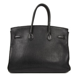 HERMES Birkin 35 Black Togo Leather Bag