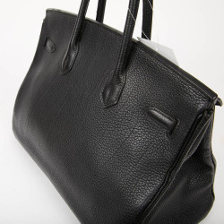 HERMES Birkin 35 Black Togo Leather Bag