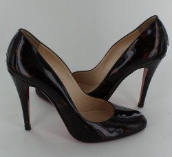 CHRISTIAN LOUBOUTIN shoes patent leather way tortoiseshell