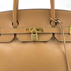 Sac Birkin 40 HERMES cuir Epsom Gold