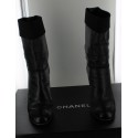 Boots CHANEL T39.5 black leather