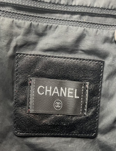 CHANEL black parachute canvas bag