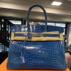 Hermès HERMES BIRKIN BAG 35 crocodile Dark blue Exotic leather ref.259932 -  Joli Closet