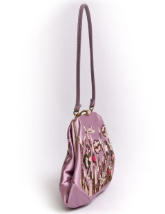 Mini sac du soir VALENTINO brodé violet