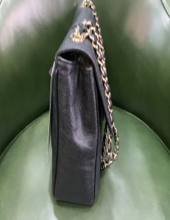 Sac CHANEL Jumbo cuir grainé noir 