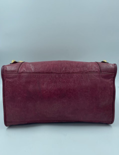 BALENCIAGA 'City' bag in red aged leather