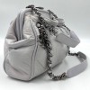 Sac gris CHANEL cuir vieilli